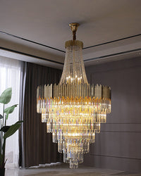 WOMO Gold Crystal Tiered Chandelier - WM2207