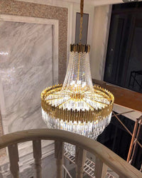 WOMO Gold Crystal Tiered Chandelier - WM2207