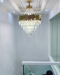 WOMO Gold Crystal Tiered Chandelier - WM2207