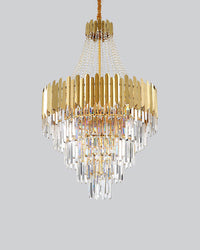 WOMO Gold Crystal Tiered Chandelier - WM2207