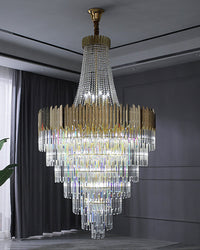 WOMO Gold Crystal Tiered Chandelier - WM2207