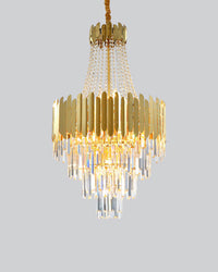 WOMO Gold Crystal Tiered Chandelier - WM2207