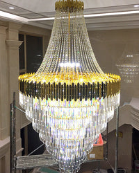 WOMO Gold Crystal Tiered Chandelier - WM2207