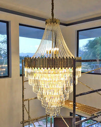 WOMO Gold Crystal Tiered Chandelier - WM2207