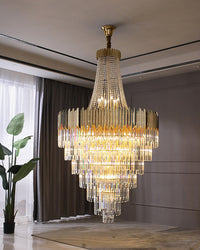WOMO Gold Crystal Tiered Chandelier - WM2207