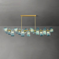 WOMO Peacock Blue Linear Chandelier - WM2213c