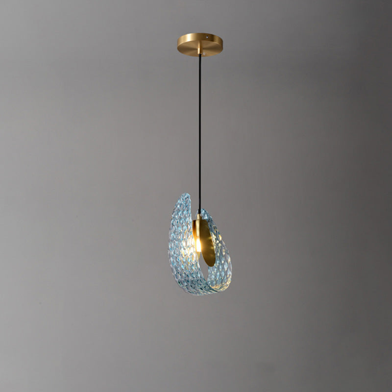 WOMO Elegante Cluster Pendelleuchte Blau Glas Treppenhaus-WM2213a