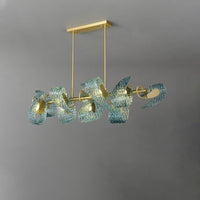 WOMO Peacock Blue Linear Chandelier - WM2213c