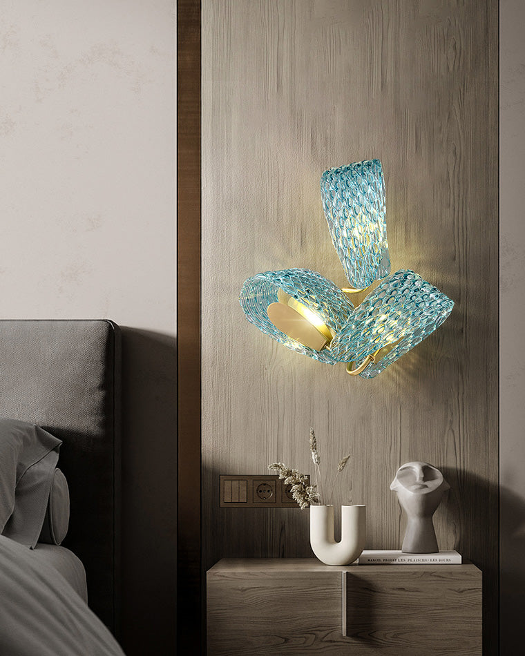 WOMO Peacock Kunstglas Wandlampe-WM6095