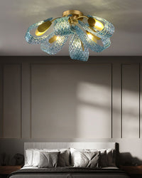 WOMO Peacock Sea Glass Plafonnier Semi-Encastré-WM1111