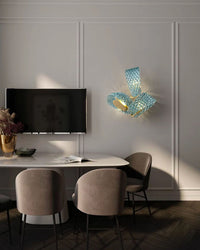WOMO Paon Lampe Murale en Verre Artistique-WM6095