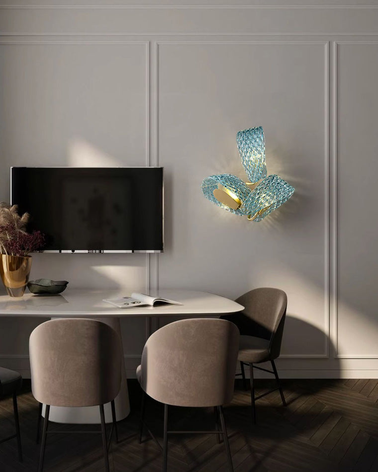 WOMO Peacock Kunstglas Wandlampe-WM6095