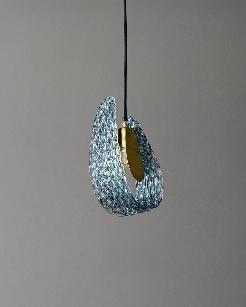 WOMO Elegante Cluster Pendelleuchte Blau Glas Treppenhaus-WM2213a