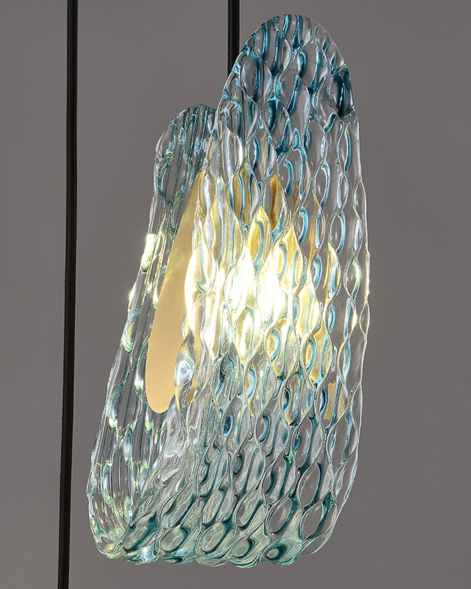 WOMO Elegante Cluster Pendelleuchte Blau Glas Treppenhaus-WM2213a