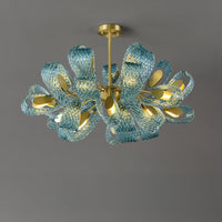WOMO Elegant Chandeliers Blue Glass Living Room-WM2213b