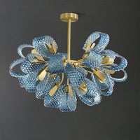 WOMO Elegant Chandeliers Blue Glass Living Room-WM2213b