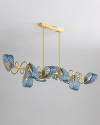 WOMO Peacock Blue Linear Chandelier - WM2213c