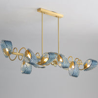 WOMO Peacock Blue Linear Chandelier - WM2213c