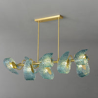 WOMO Peacock Blue Linear Chandelier - WM2213c