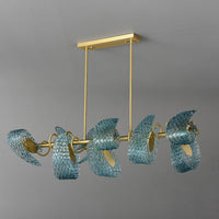 WOMO Peacock Blue Linear Chandelier - WM2213c
