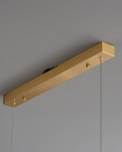 WOMO Glass Brass Linear Chandelier-WM2219A