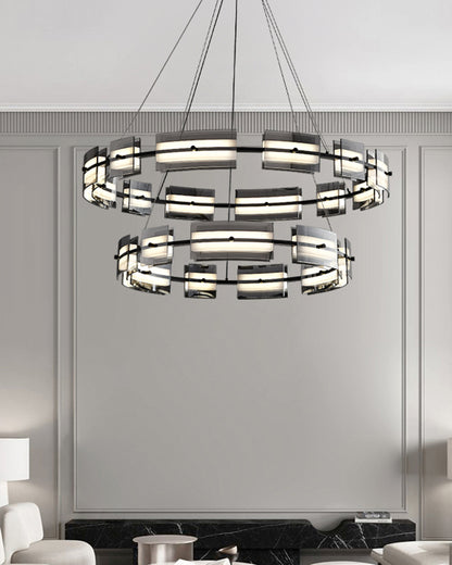 WOMO Modern Tiered Glass Chandelier-WM2220