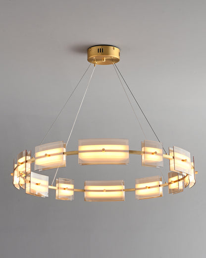 WOMO Modern Tiered Glass Chandelier-WM2220