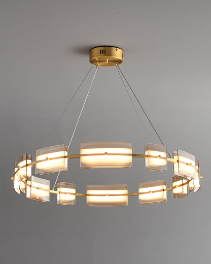 WOMO Modern Tiered Glass Chandelier-WM2220
