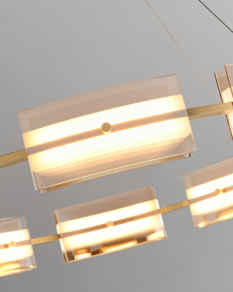 WOMO Modern Tiered Glass Chandelier-WM2220