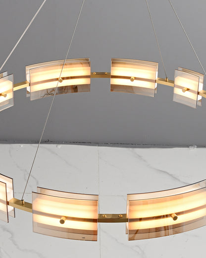 WOMO Modern Tiered Glass Chandelier-WM2220