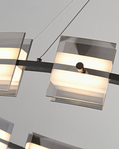 WOMO Modern Tiered Glass Chandelier-WM2220