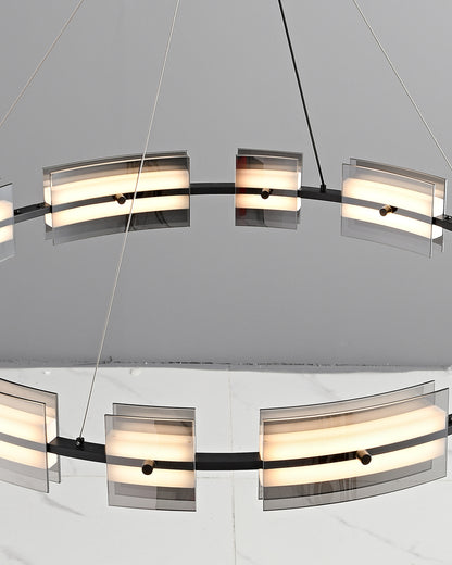 WOMO Modern Tiered Glass Chandelier-WM2220