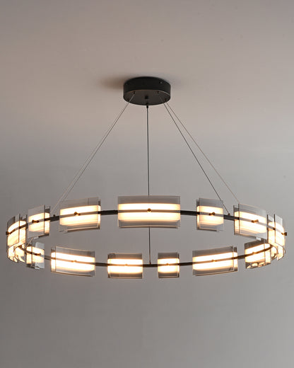 WOMO Modern Tiered Glass Chandelier-WM2220