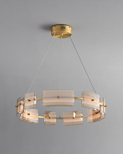 WOMO Modern Tiered Glass Chandelier-WM2220