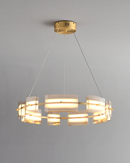 WOMO Modern Tiered Glass Chandelier-WM2220