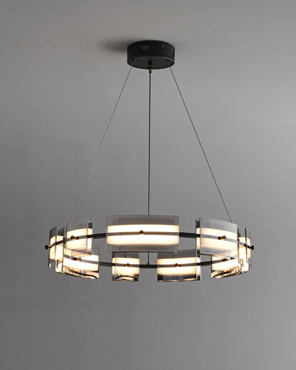 WOMO Modern Tiered Glass Chandelier-WM2220