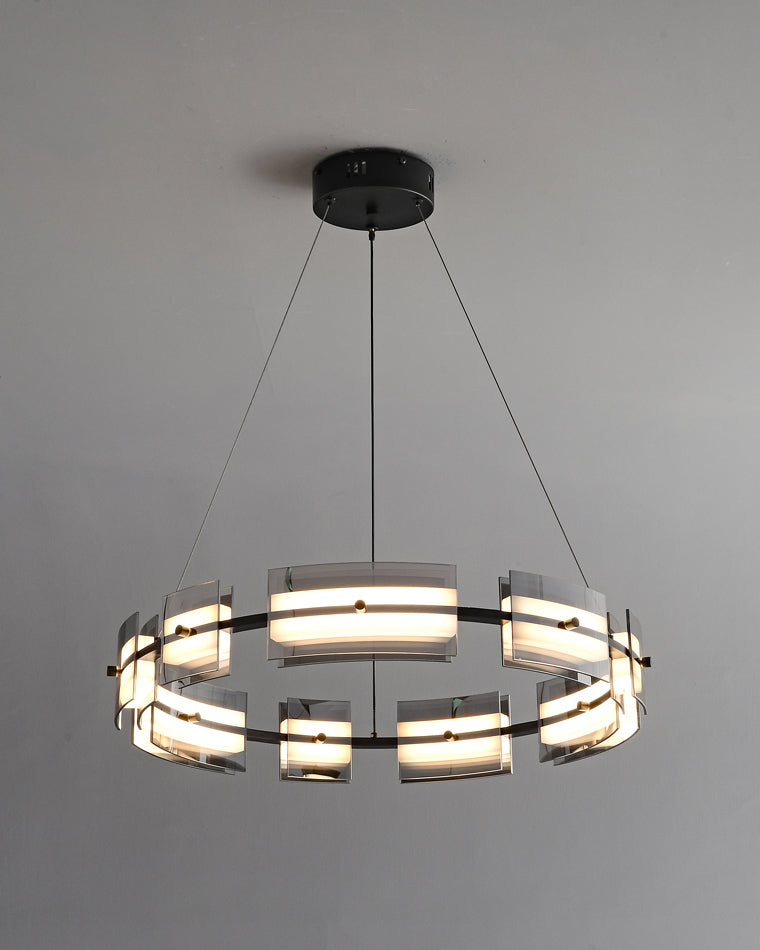 WOMO Modern Tiered Glass Chandelier-WM2220