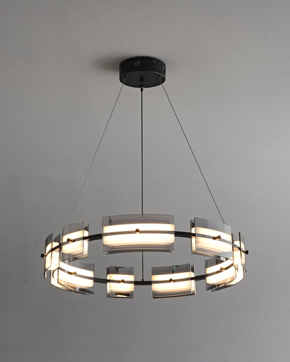 WOMO Modern Tiered Glass Chandelier-WM2220