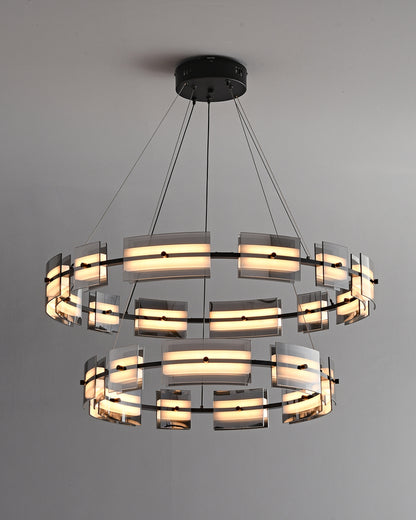 WOMO Modern Tiered Glass Chandelier-WM2220