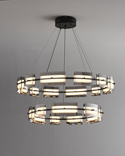 WOMO Modern Tiered Glass Chandelier-WM2220