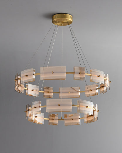 WOMO Modern Tiered Glass Chandelier-WM2220