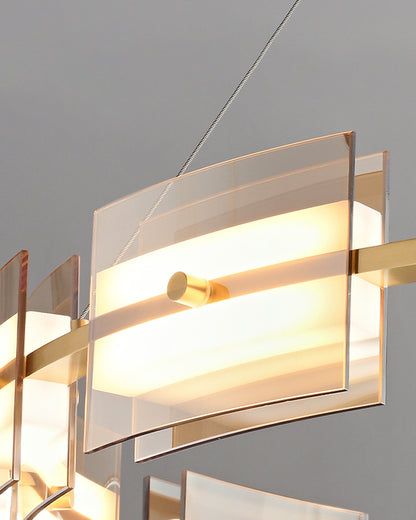 WOMO Modern Tiered Glass Chandelier-WM2220