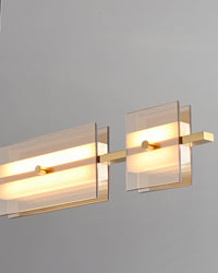 WOMO Linear Chandelier made of Amber/Smoked Glass - WM2221