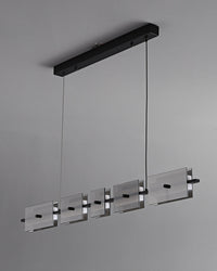 WOMO Linear Chandelier made of Amber/Smoked Glass - WM2221