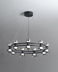 WOMO Modern Round Pillar Candle Chandelier-WM2224