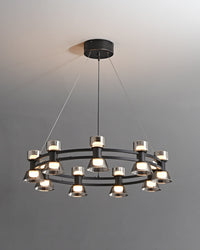 WOMO Modern Round Pillar Candle Chandelier-WM2224