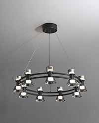 WOMO Modern Round Pillar Candle Chandelier-WM2224