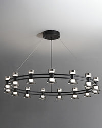WOMO Modern Round Pillar Candle Chandelier-WM2224