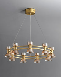 WOMO Modern Round Pillar Candle Chandelier-WM2224