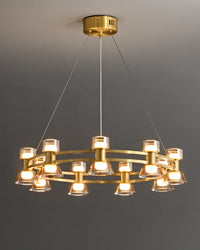 WOMO Modern Round Pillar Candle Chandelier-WM2224